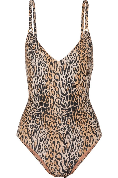 Shop Melissa Odabash Cyprus Leopard-print Swimsuit In Leopard Print