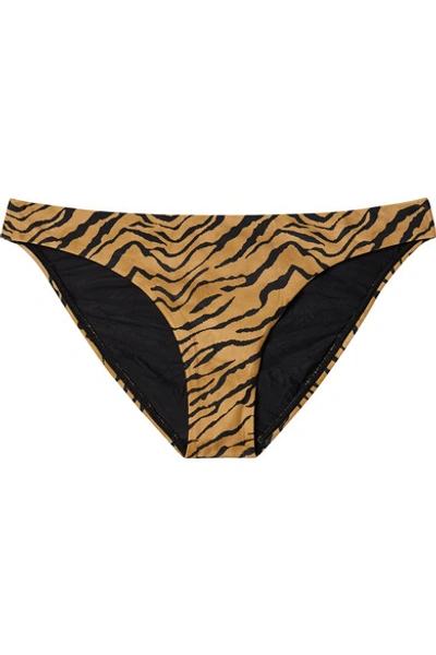 Shop Vix Tiger-print Bikini Briefs In Sand