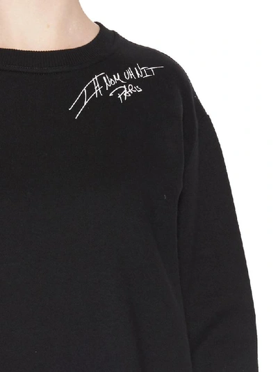 Shop Ih Nom Uh Nit Logo Shoulder Print Sweater In Black