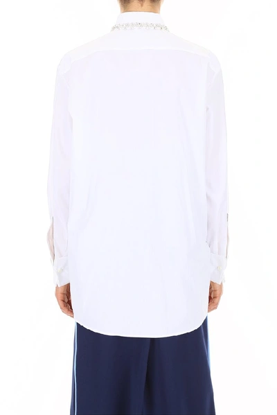 Shop Prada Longline Shirt In White