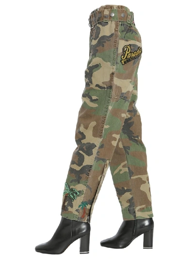 Shop Marc Jacobs Camouflage Print Pants In Military Green