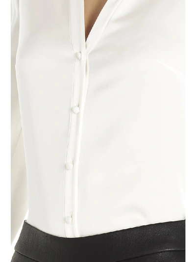 Shop Alexander Mcqueen Pussy Bow Shirt In White