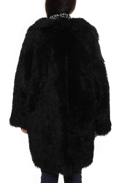 Shop Balenciaga Swing Faux Fur Cat In Black