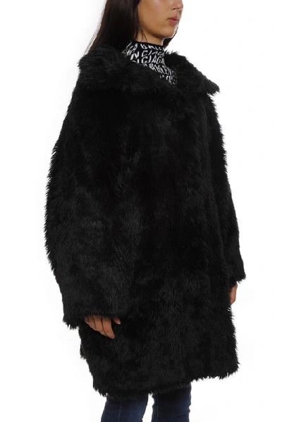 Shop Balenciaga Swing Faux Fur Cat In Black