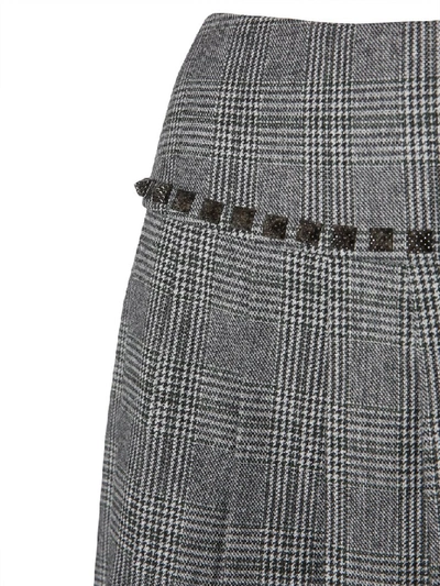 Shop Versace Collection Pleated Skirt In Grey
