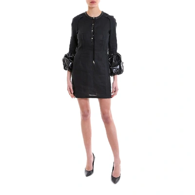 Shop Jw Anderson Balloon Sleeve Mini Dress In Black