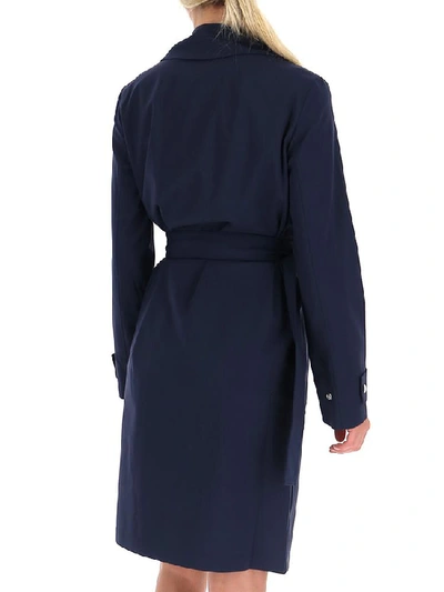 Shop Theory Belted Trench Coat In Navy