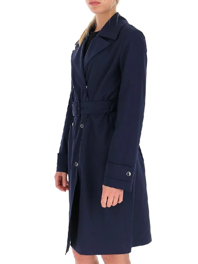 Shop Theory Belted Trench Coat In Navy