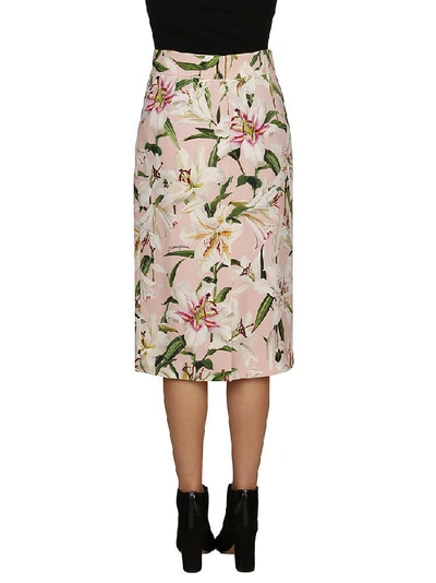 Shop Dolce & Gabbana Floral Print Pencil Skirt In Multi