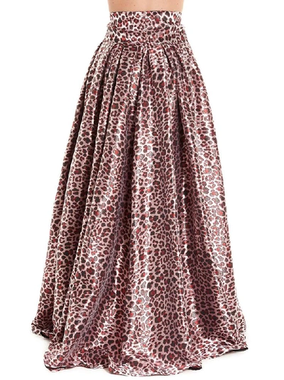 Shop Ultràchic Leopard Print Gathered Skirt In Multi