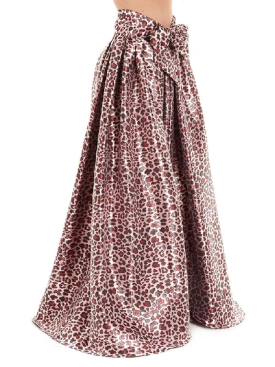 Shop Ultràchic Leopard Print Gathered Skirt In Multi