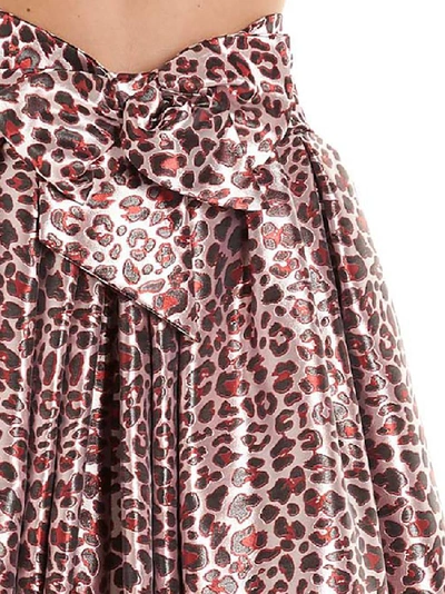 Shop Ultràchic Leopard Print Gathered Skirt In Multi