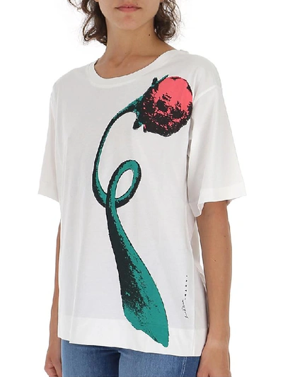 Shop Marni Flower Printed T In White