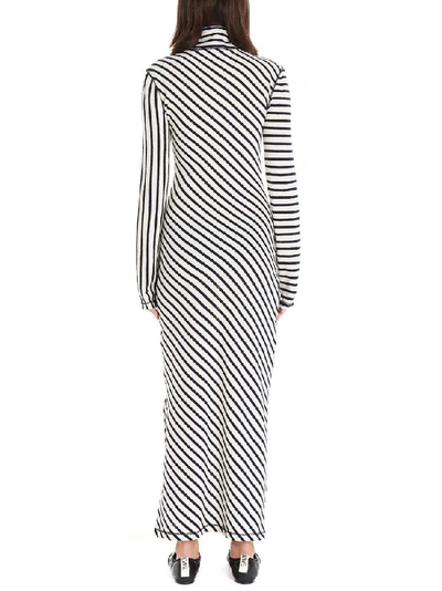 Shop Loewe Diagonal Striped Maxi Dress In Multi
