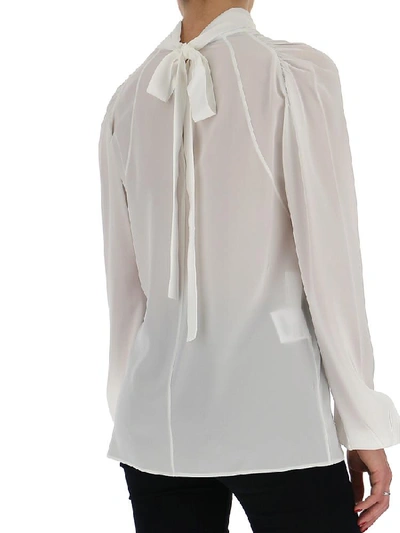 Shop Prada Sheer High In White