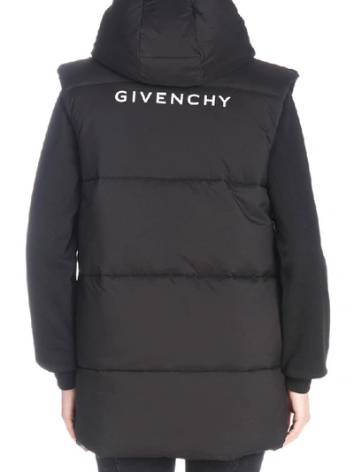 Shop Givenchy Logo Padded Gilet In Black