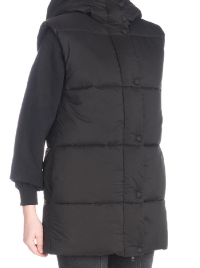 Shop Givenchy Logo Padded Gilet In Black