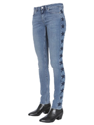 Shop Givenchy Star Side Panel Skinny Jeans In Blue