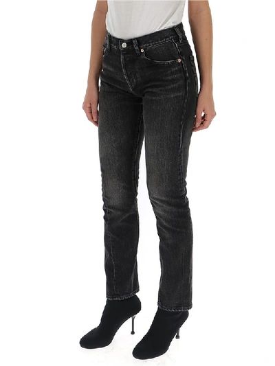 Shop Balenciaga Slim Fit Jeans In Black