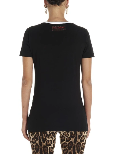 Shop Dolce & Gabbana Logo Print Crewneck T In Black