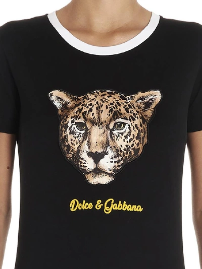 Shop Dolce & Gabbana Logo Print Crewneck T In Black