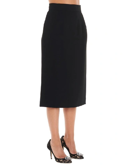 Shop Dolce & Gabbana Pencil Skirt In Black