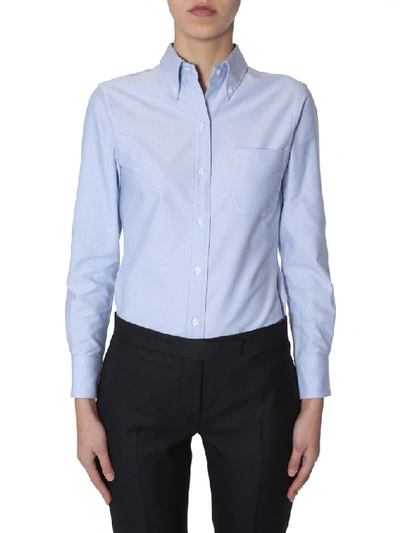 Shop Thom Browne Back Print Shirt In Blue