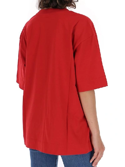 Shop Marni Logo Print T In Red