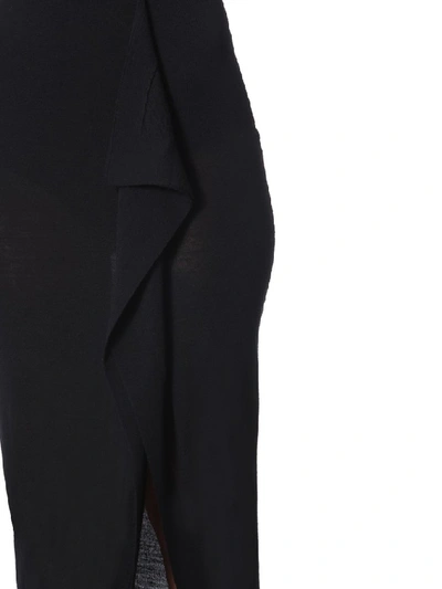Shop Rick Owens Wrap Front Maxi Skirt In Black