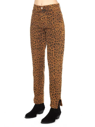 Shop Saint Laurent Leopard Print Jeans In Multi