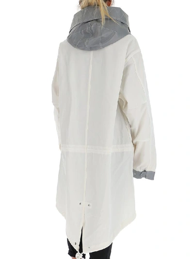 Shop Ambush Oversized Drawstring Waist Hooded Coat In White