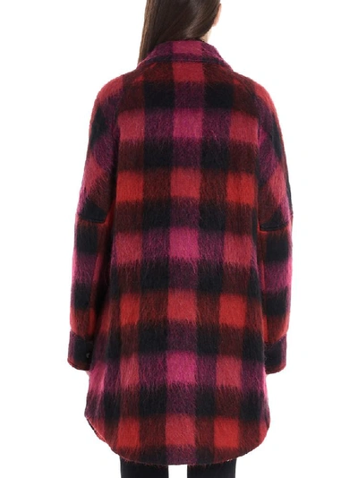 Shop Woolrich Oversize Checked Shirt Coat In Multi