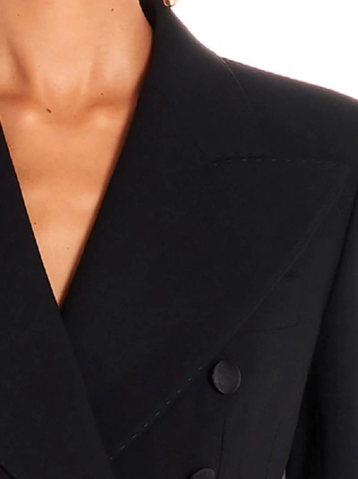 Shop Dolce & Gabbana Double Breasted Blazer In Black