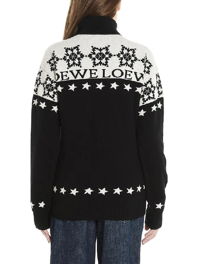 Shop Loewe Snowflake Logo Turtleneck Sweater In Multi