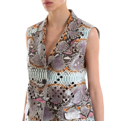 Shop Ferragamo Salvatore  Buttoned Vest In Multi