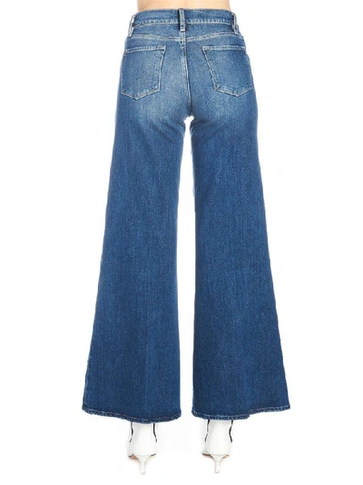 Shop Frame Le Palazzo Wide Leg Jeans In Blue