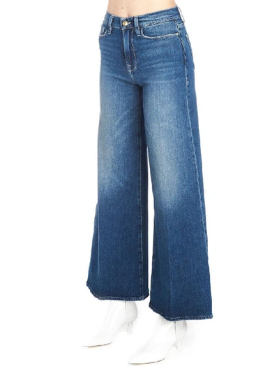 Shop Frame Le Palazzo Wide Leg Jeans In Blue