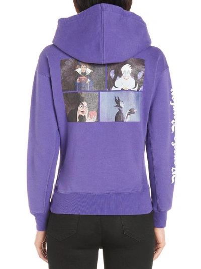 Shop Marcelo Burlon County Of Milan Disney Print Hooded Sweater In Purple