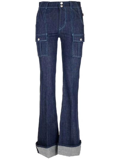 Shop Chloé Flared High Rise Jeans In Blue