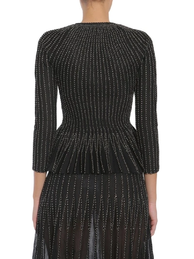 Shop Alexander Mcqueen Peplum Blouse In Black