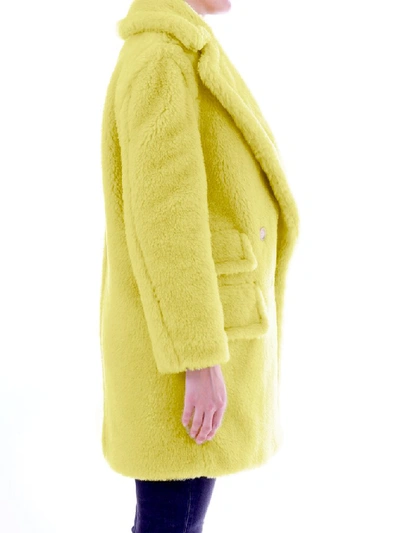 Shop Max Mara Double Breasted Coat In Yellow