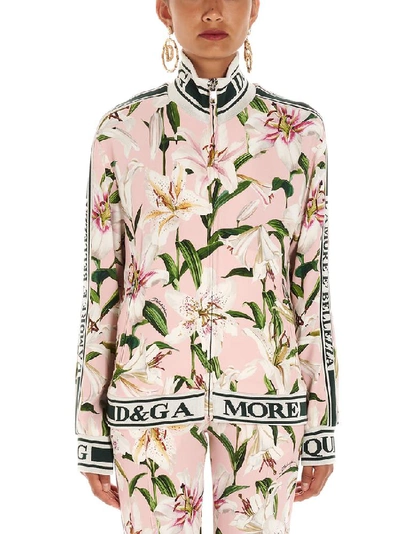 Shop Dolce & Gabbana Floral Zipped Jacket In Multi