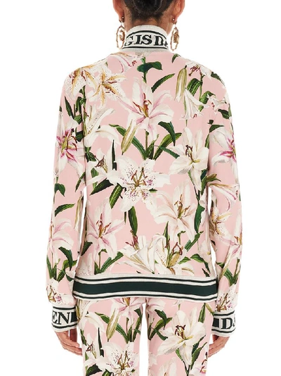 Shop Dolce & Gabbana Floral Zipped Jacket In Multi