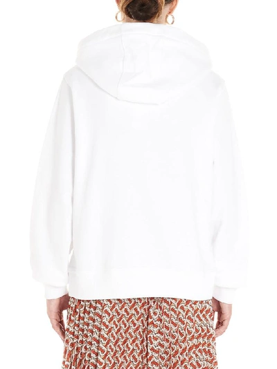 Shop Burberry Tb Monogram Hooded Jacket In White