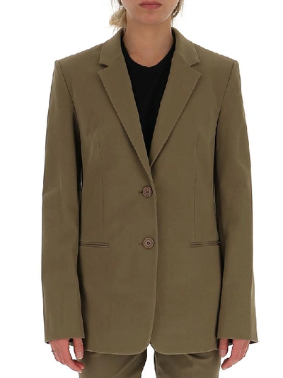 Shop Helmut Lang Single Breasted Tailored Blazer In Brown