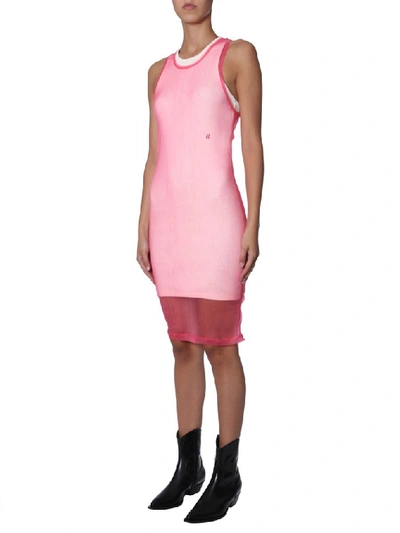 Shop Helmut Lang Sleeveless Tank Dress In Pink