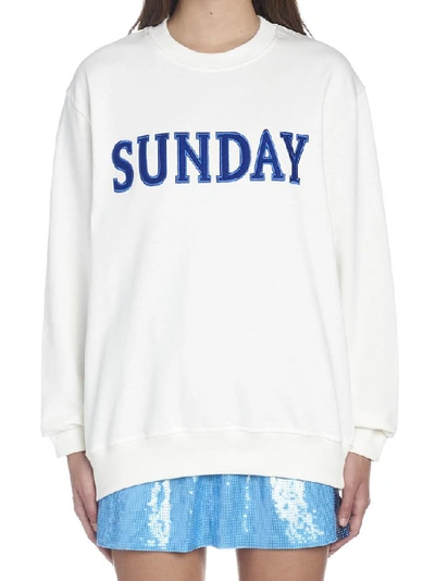 Shop Alberta Ferretti Sunday Sweater In White