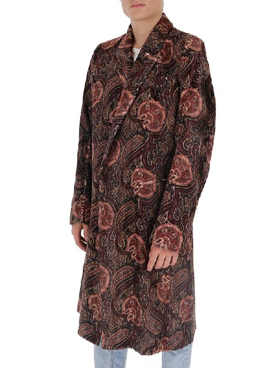 Shop Ann Demeulemeester Paisley Printed Clutch Coat In Multi