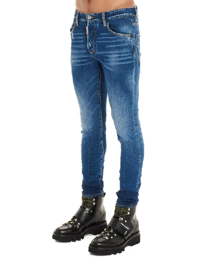 Shop Dsquared2 Faded Straight Jeans In Blue