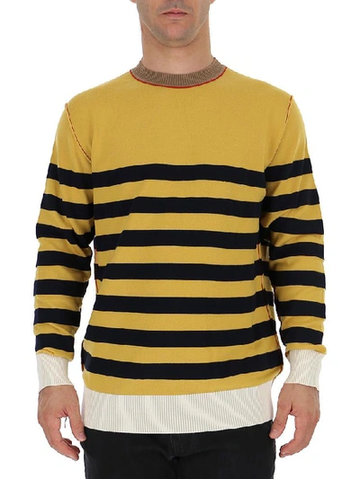 Shop Marni Striped Crewneck Sweater In Multi